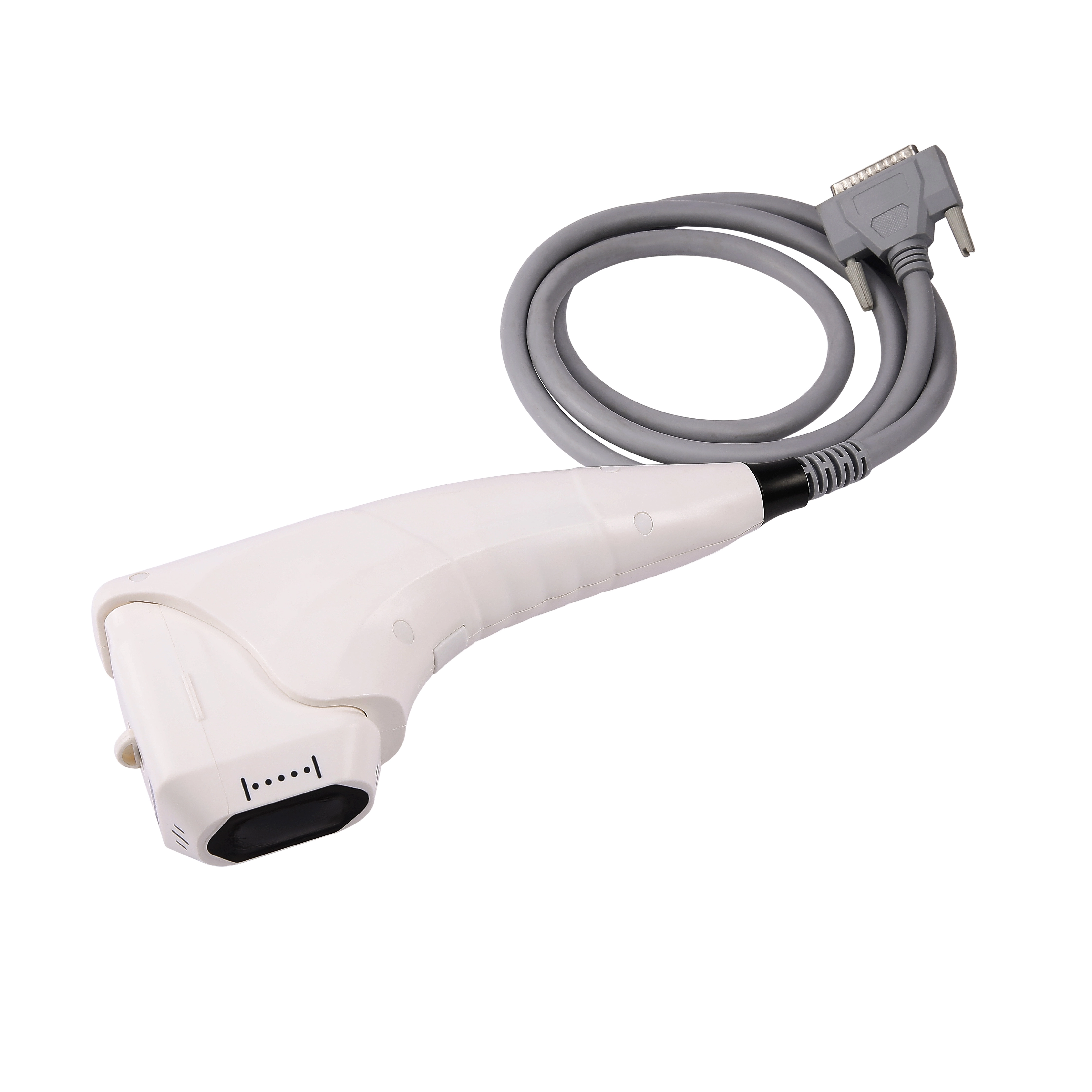 White handpiece with gray cable and connector for cosmetic or medical device. - HUIMAIN