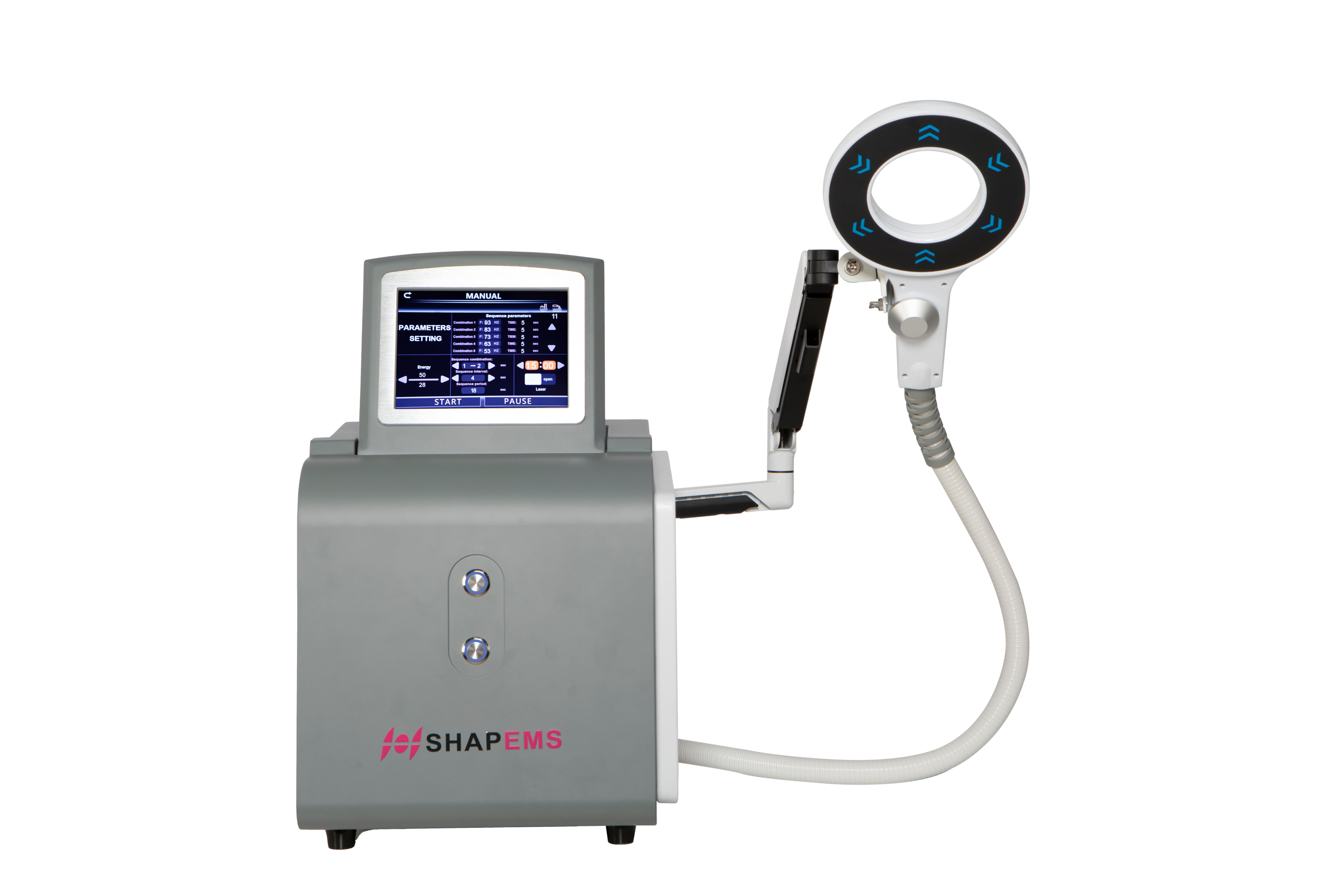 SHAPEMS body contouring device with a circular applicator.