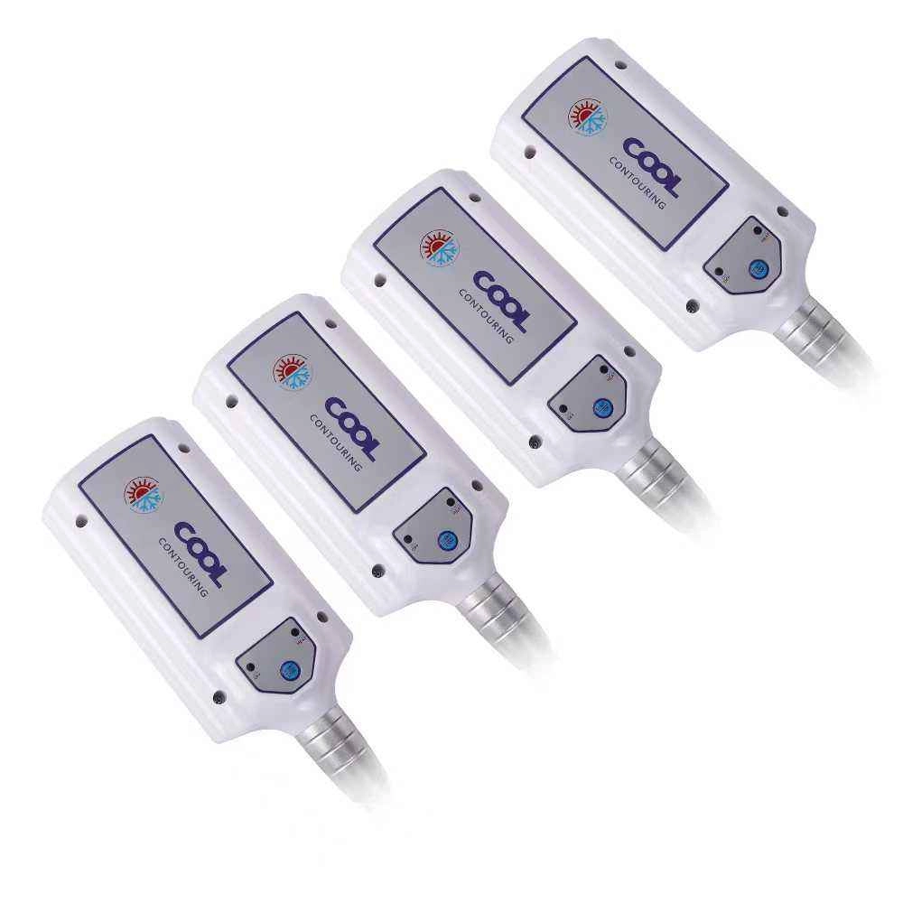 Cuatro aplicadores Cool Contouring en fila. - HUIMAIN