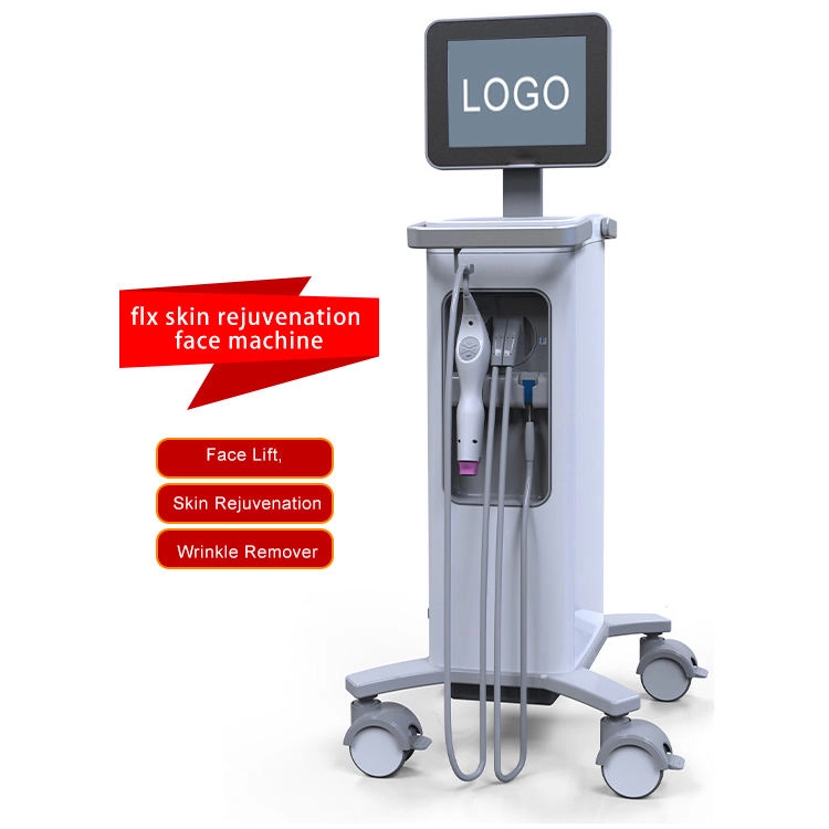 FLX skin rejuvenation face machine on a wheeled stand with a screen. - HUIMAIN