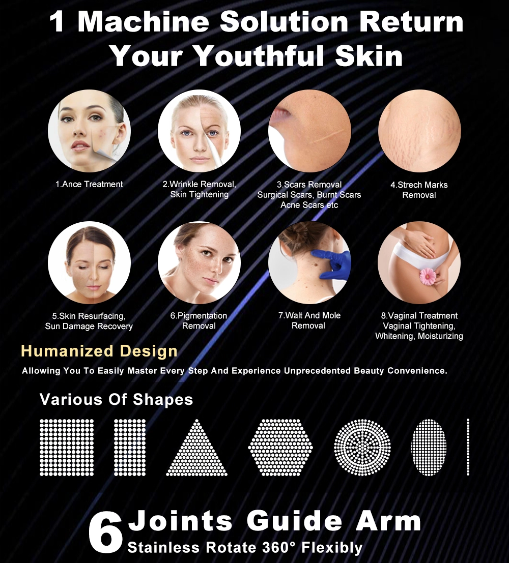 Cosmetic device advertisement showing skin treatments like acne, wrinkle, scar, and pigmentation removal. - HUIMAIN