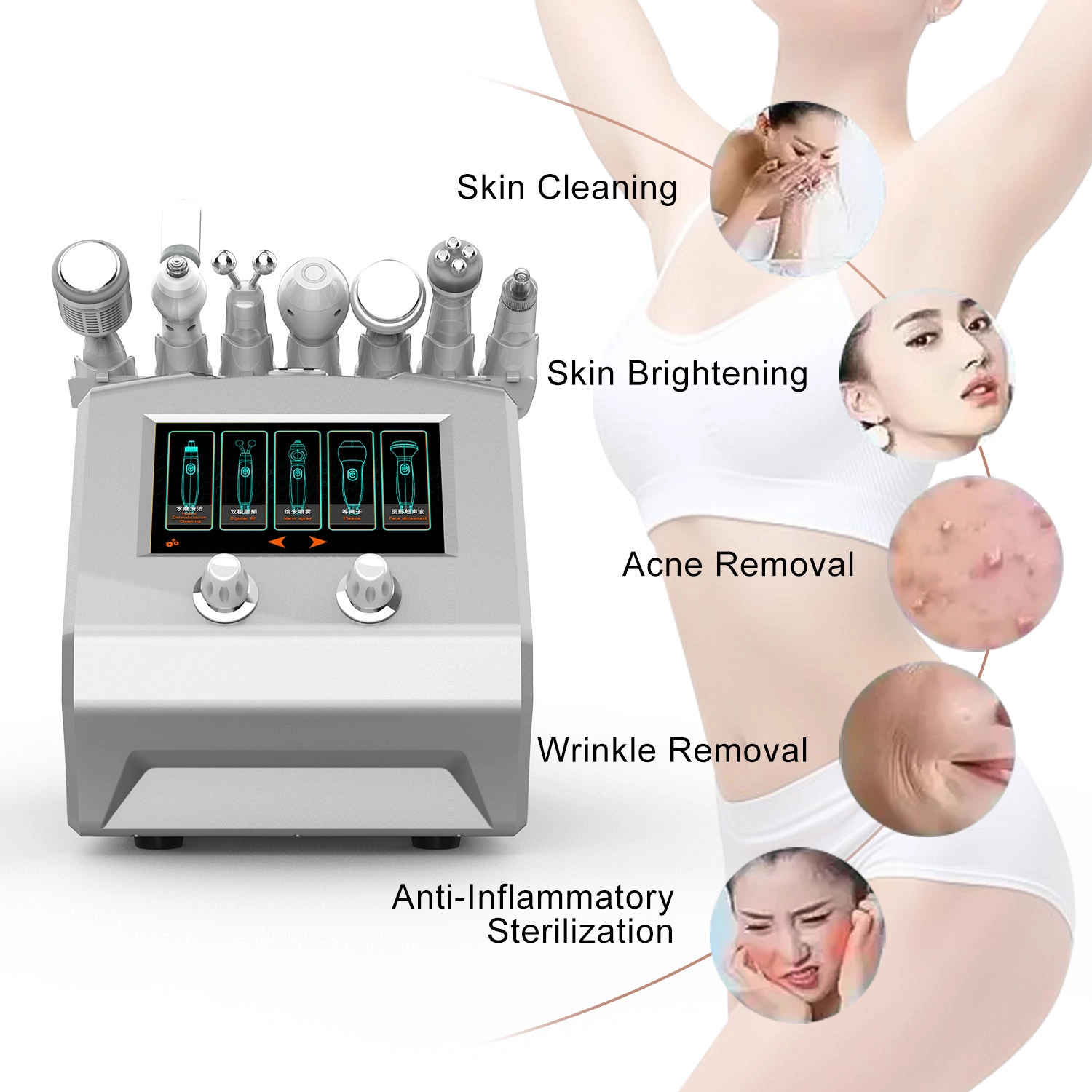 7 in 1 Hydra Water Oxygen Hydrafacial Machine for skin treatments. - HUIMAIN