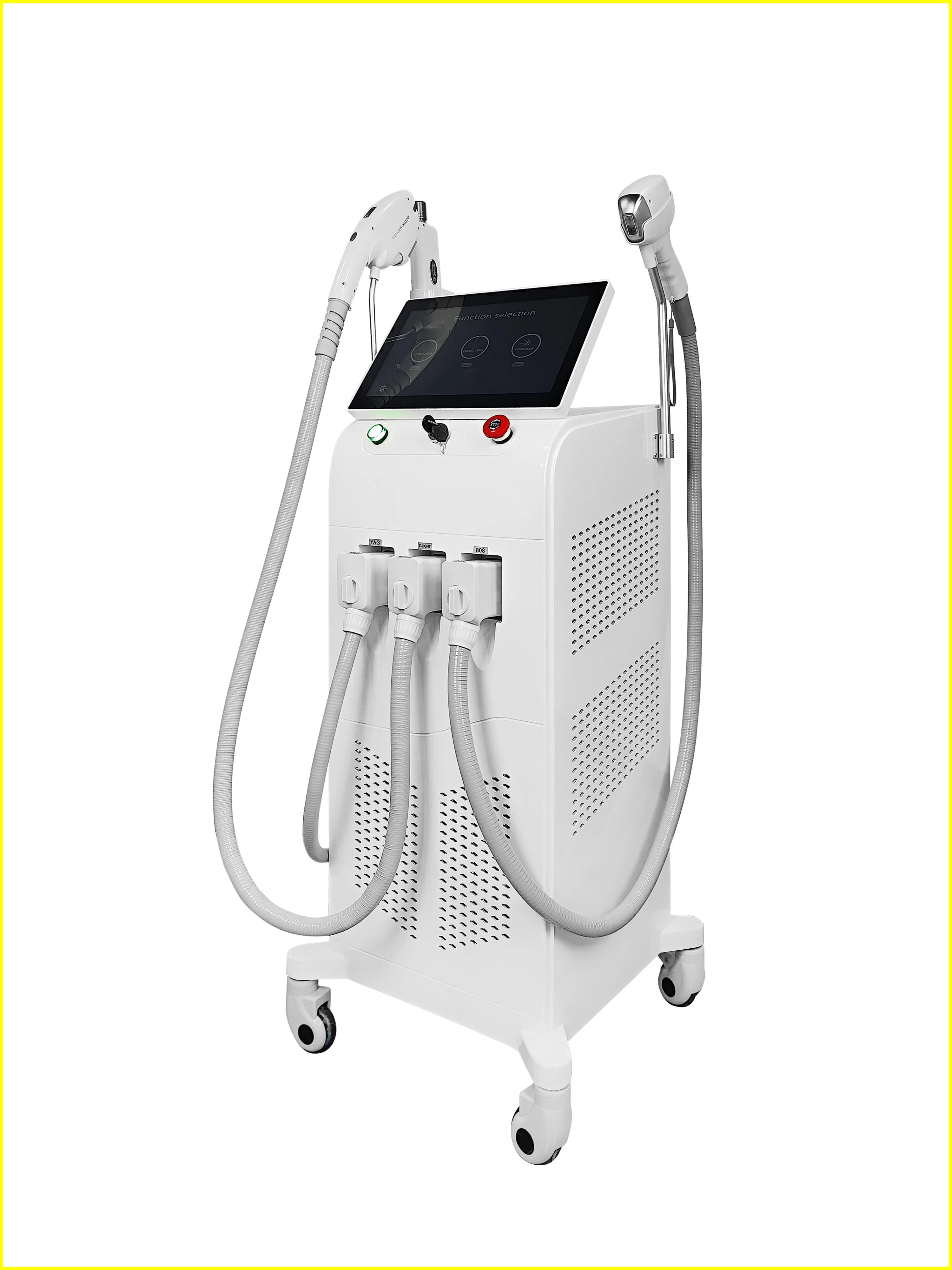 Professional laser hair removal machine with touch screen and multiple applicators. - HUIMAIN