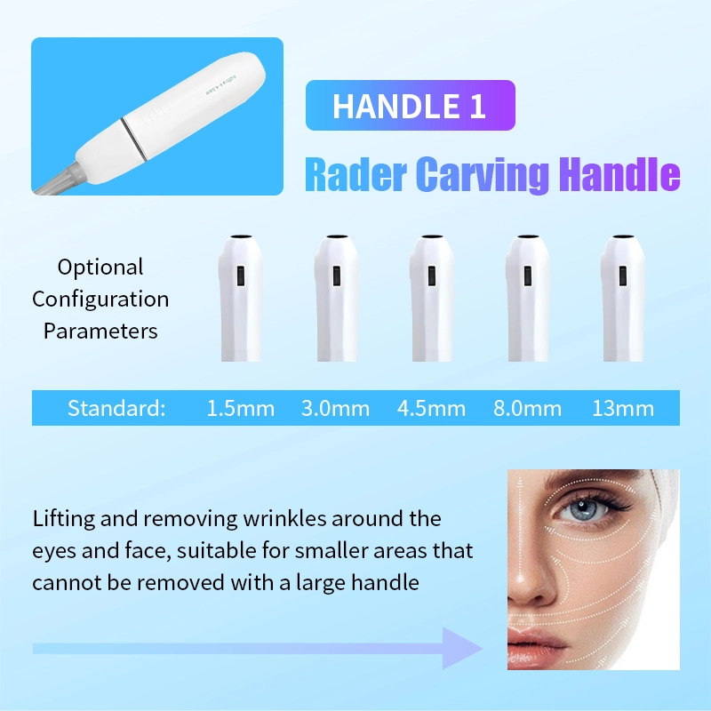 Mango para tallado Rader 1 para eliminación de arrugas alrededor de ojos y rostro con parámetros de configuración opcionales. - HUIMAIN