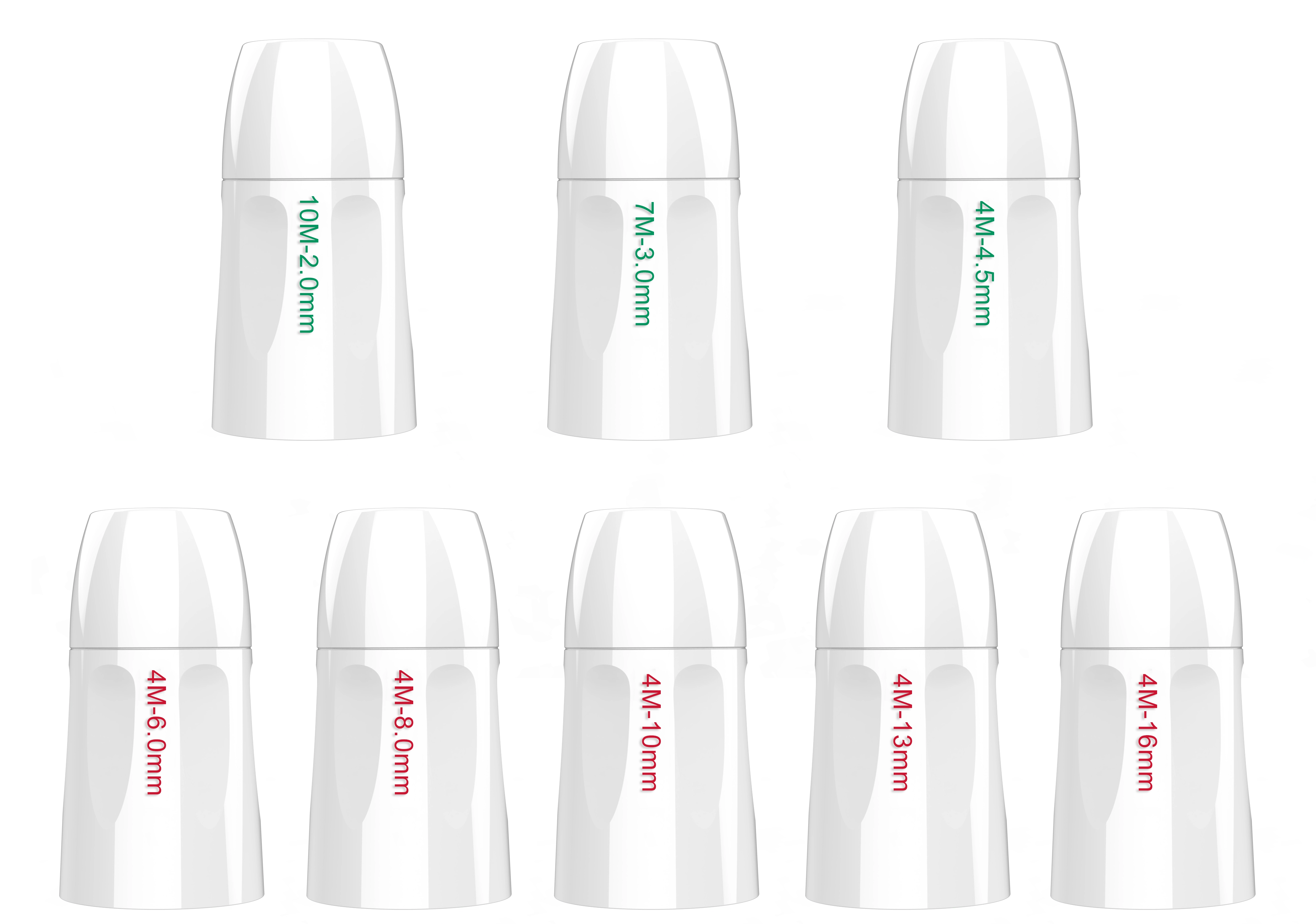 Different cartridges of 4-in-1 Cryo HIFU machine. - HUIMAIN