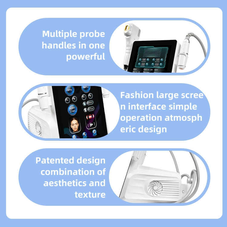 Dispositivo estético con múltiples asas para sondas, una interfaz de diseño moderno y un diseño patentado. - HUIMAIN