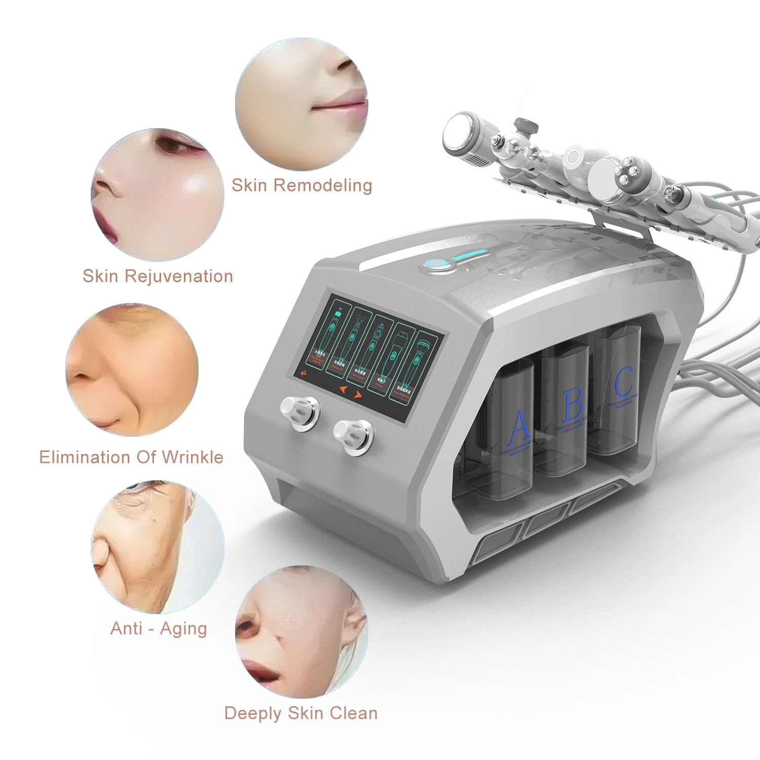 7 in 1 Hydra Water Oxygen Hydrafacial Machine for skin treatments. - HUIMAIN