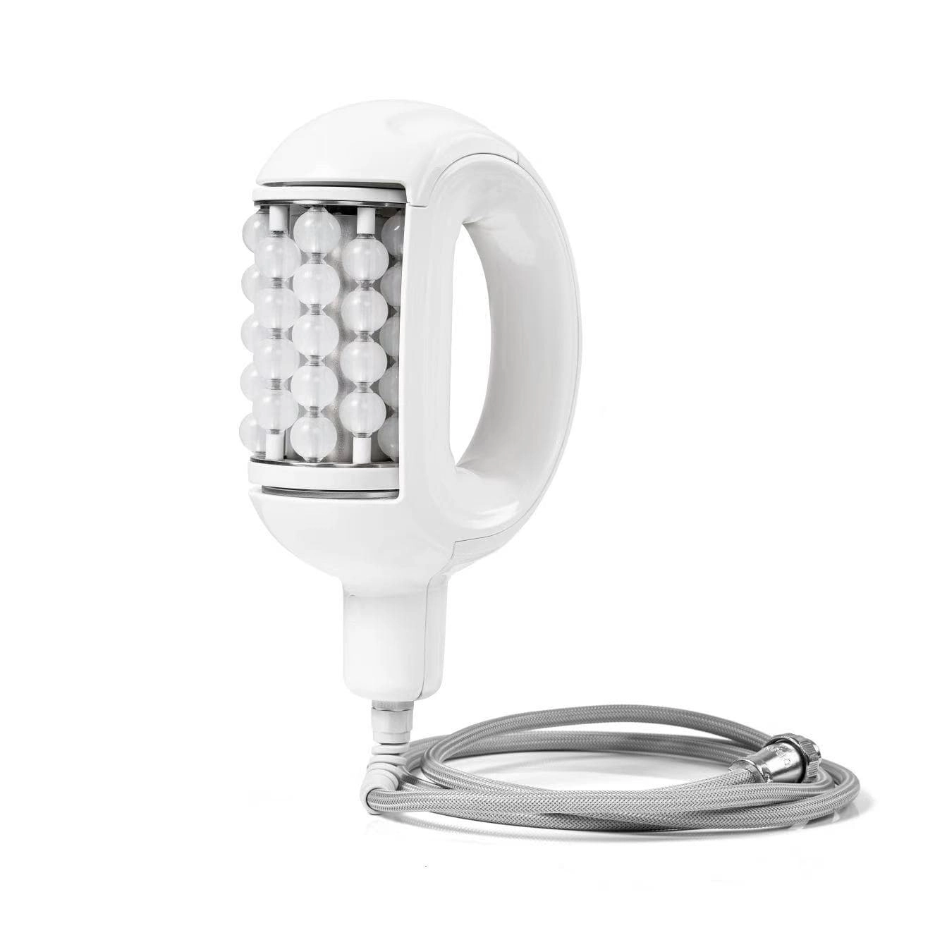 White shock wave therapy device with cylindrical applicator. - HUIMAIN