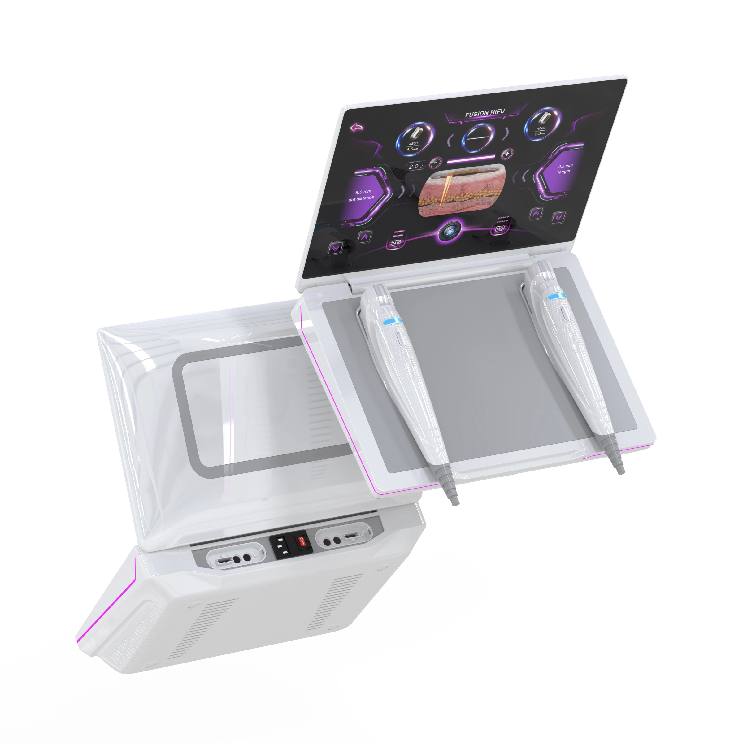 Fusion HIFU aesthetic device for skin treatments. - HUIMAIN