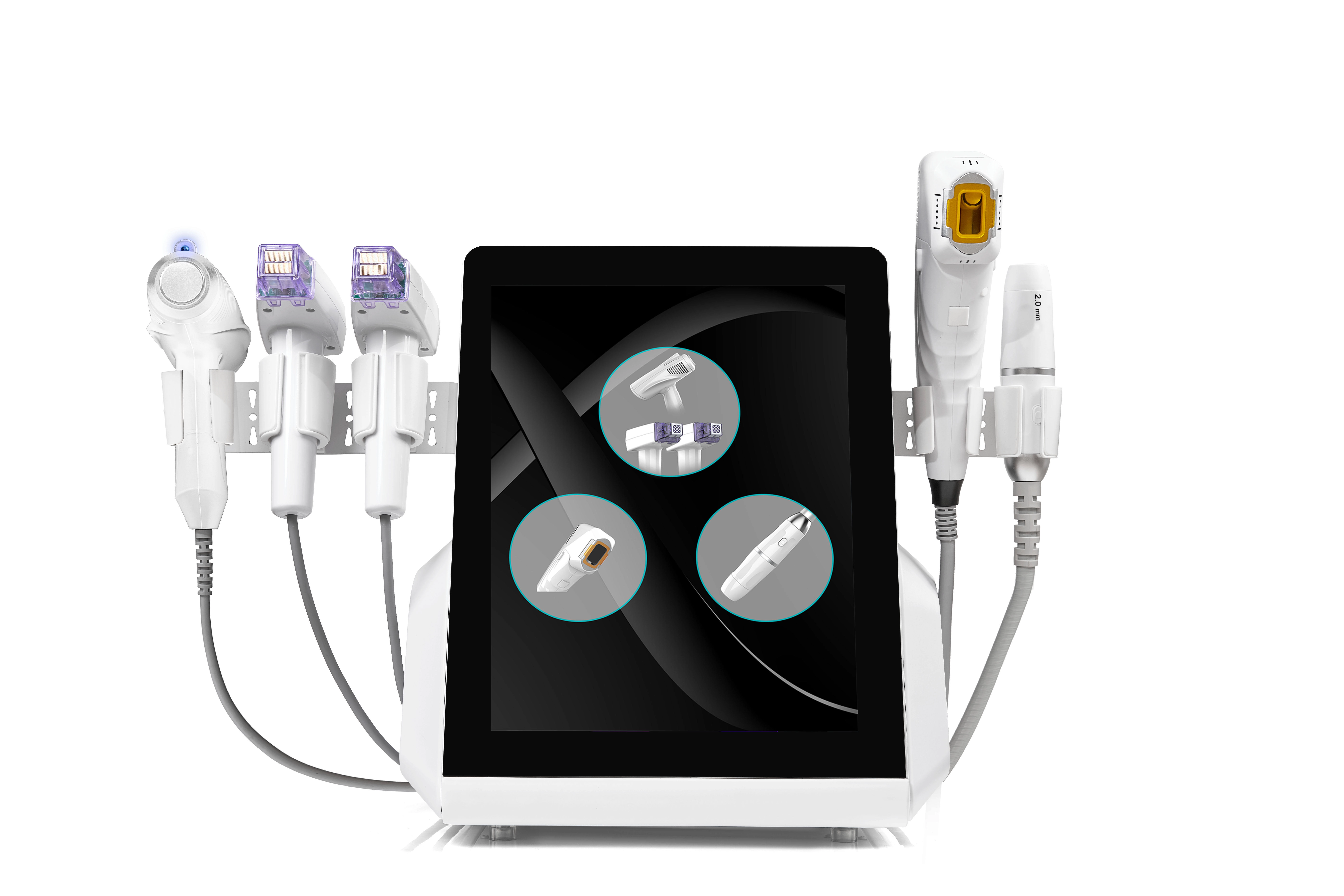 4-in-1 Cryo HIFU machine with different treatment heads. - HUIMAIN