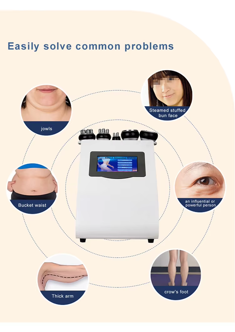 5-in-1 cavitation vacuum machine for body contouring and facial treatments.