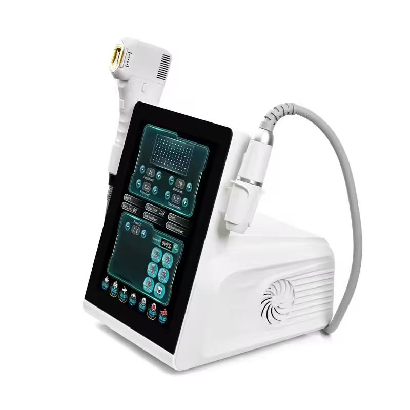White portable fractional laser device with touchscreen interface.