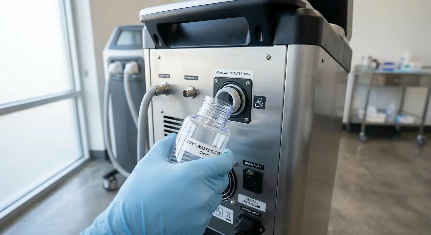 back of a cryolipolysis machine