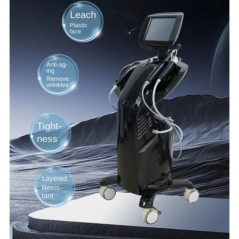 Black anti-aging and skin-tightening medical aesthetic device on wheels.
