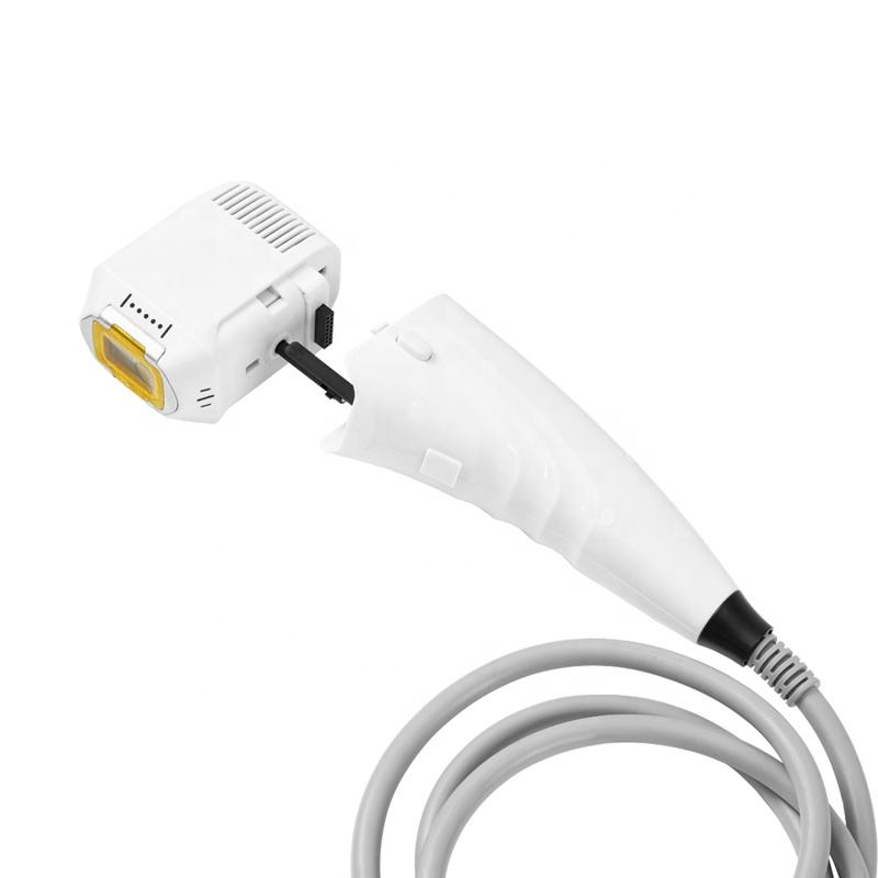 IPL (Intense Pulsed Light) hair removal device with detachable applicator.