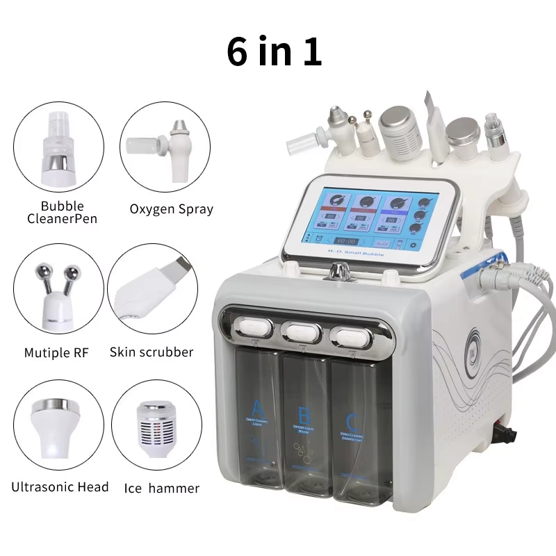 6-in-1 Facial Beauty Machine with Multiple Treatment Heads and Control Panel - HUIMAIN