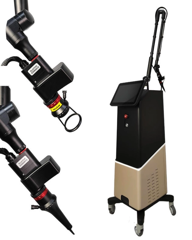 Aesthetic laser machine with multiple handpieces for dermatology treatments. - HUIMAIN