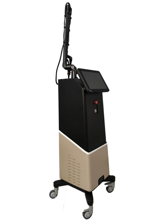 Cosmetic laser machine with articulated arm and touchscreen interface. - HUIMAIN