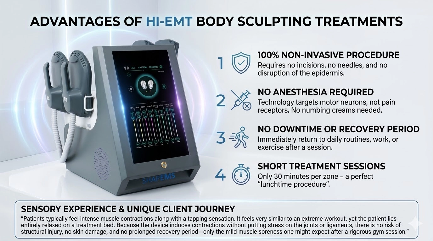 EMS Body Sculpting Machine Advantages of HI-EMT Body Sculpting Treatments - HUIMAIN