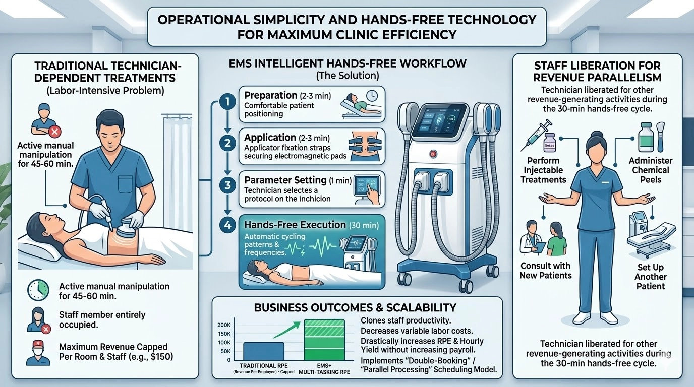 Máquina de modelado corporal EMS: sencillez de uso y tecnología manos libres - HUIMAIN