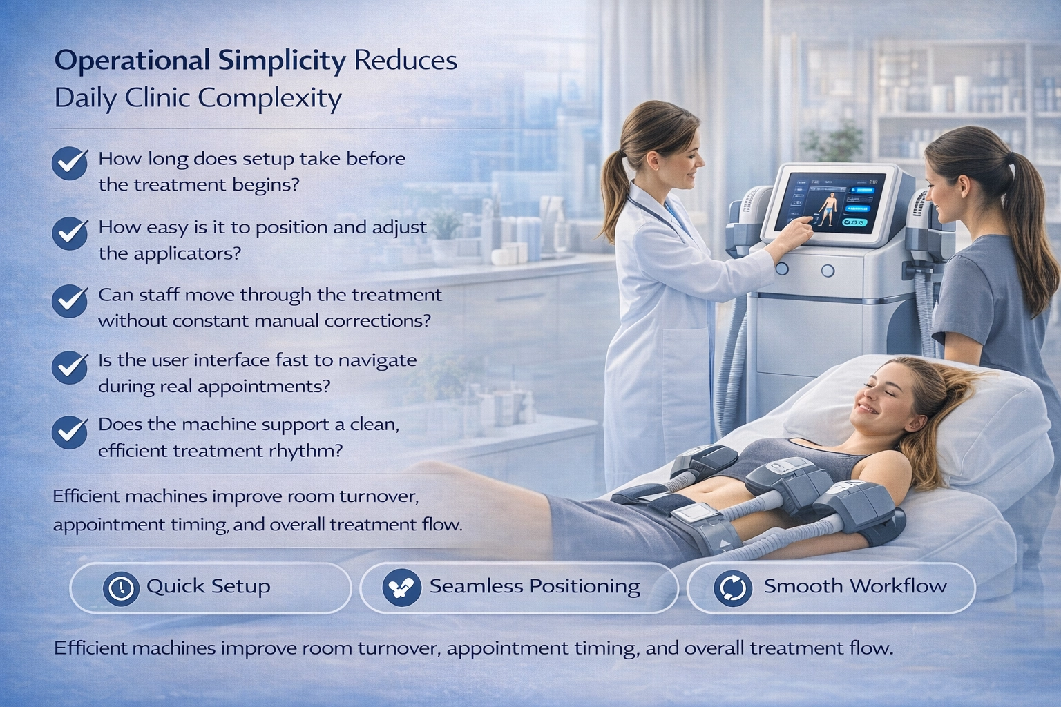 ems body sculpting machine Operational Simplicity Reduces Daily Clinic Complexity - HUIMAIN