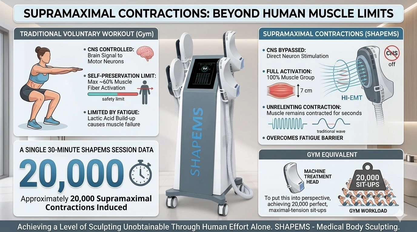 EMS Body Sculpting Machine Supramaximal Contractions - HUIMAIN