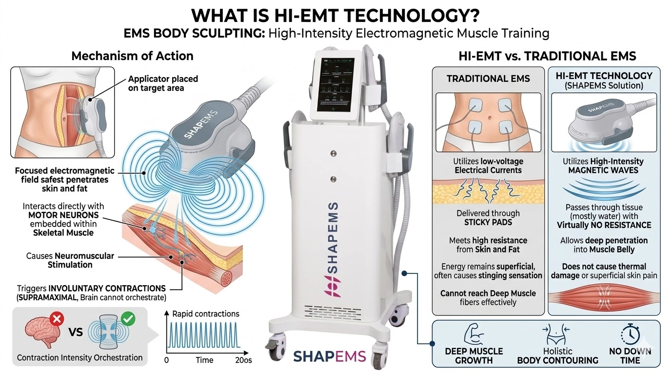 EMS Body Sculpting Machine What Is HI-EMT Technology - HUIMAIN