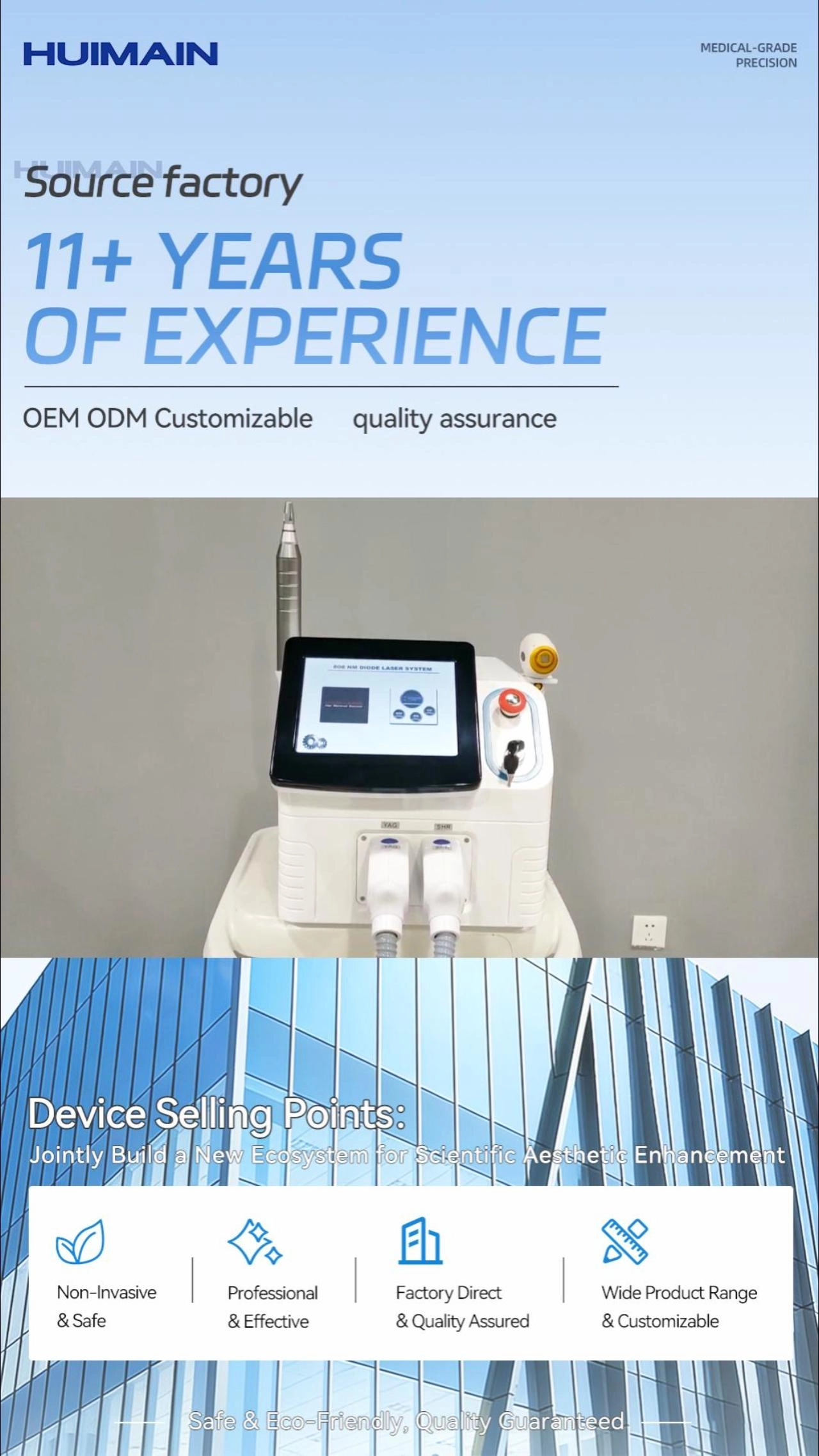 808 Diode Laser Machine for Salons & Clinics - HUIMAIN