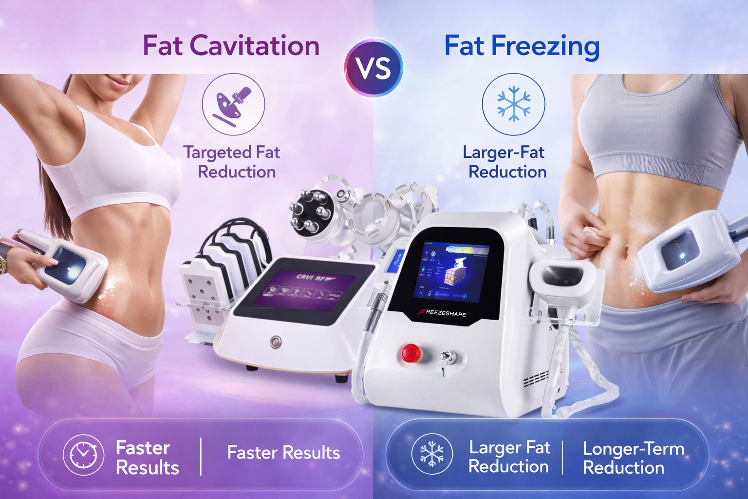 Cavitación de grasa vs. criolipólisis: ¿qué tratamiento es el adecuado para usted?