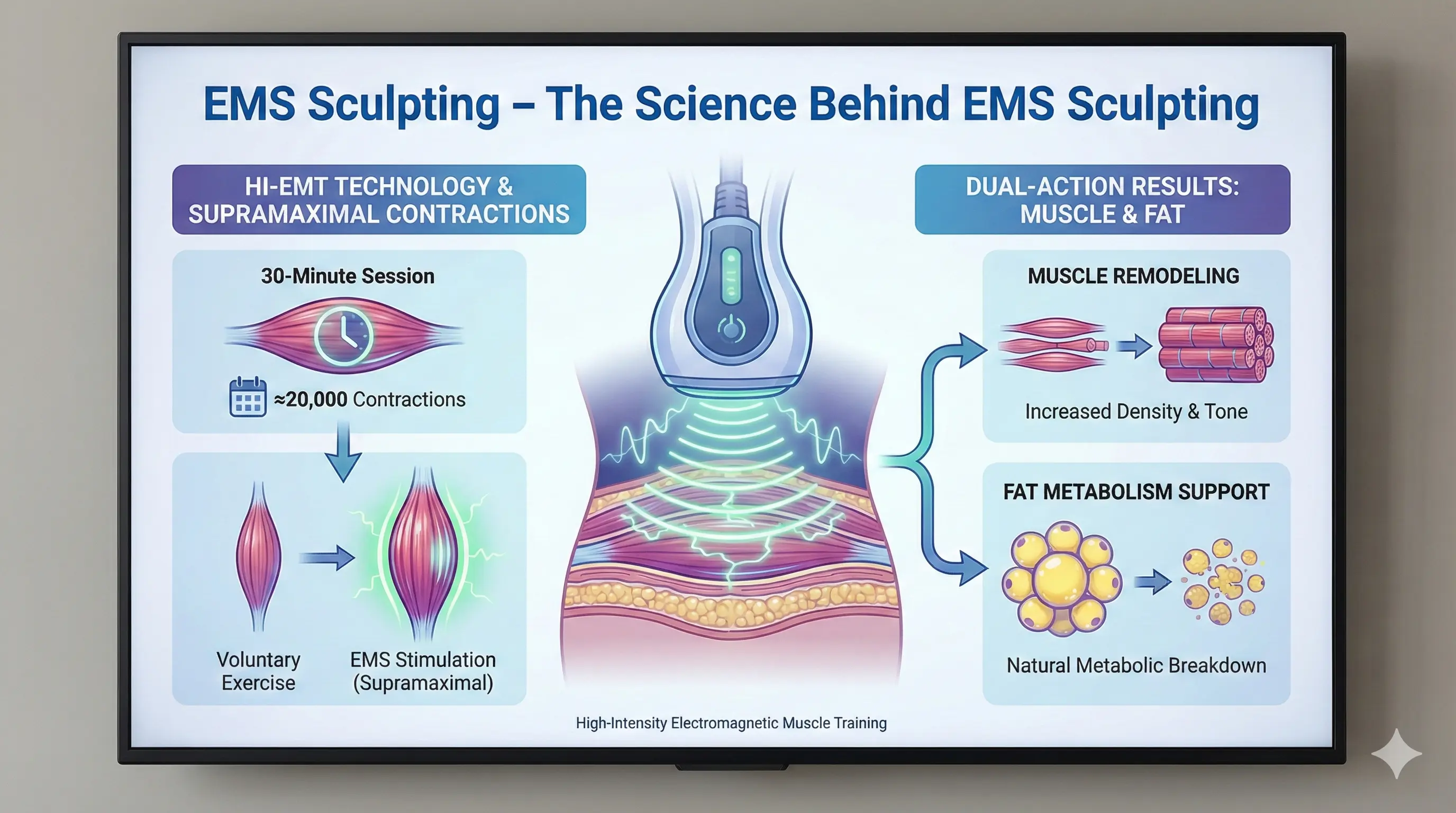 Escultura EMS: La ciencia detrás de la escultura EMS - HUIMAIN