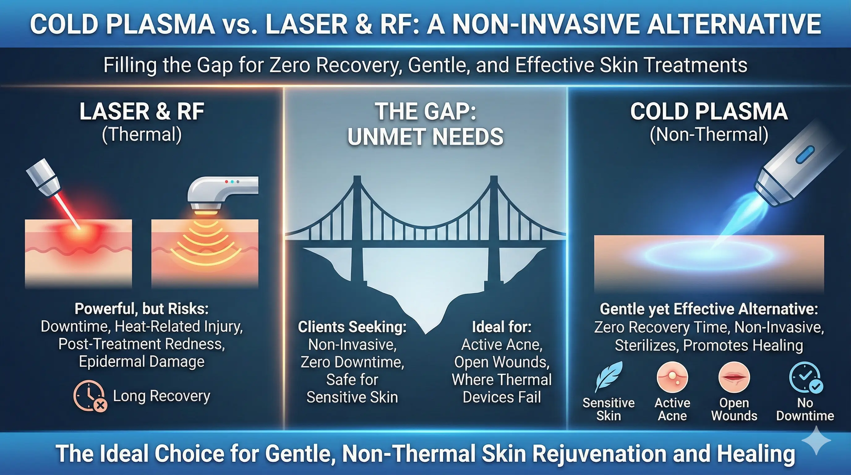 Cold Plasma Machine-Cold Plasma vs. Laser & RF: A Non-Invasive Alternative - HUIMAIN