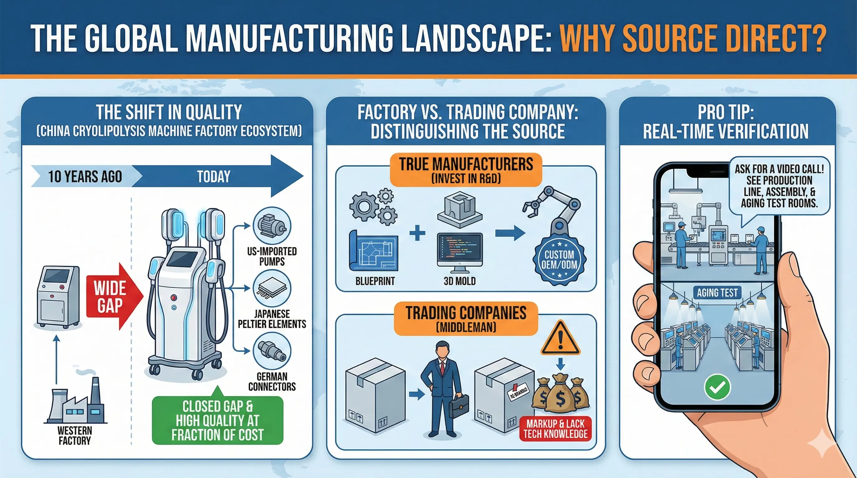 Cryolipolysis Machine Manufacturer -The Global Manufacturing Landscape: Why Source Direct