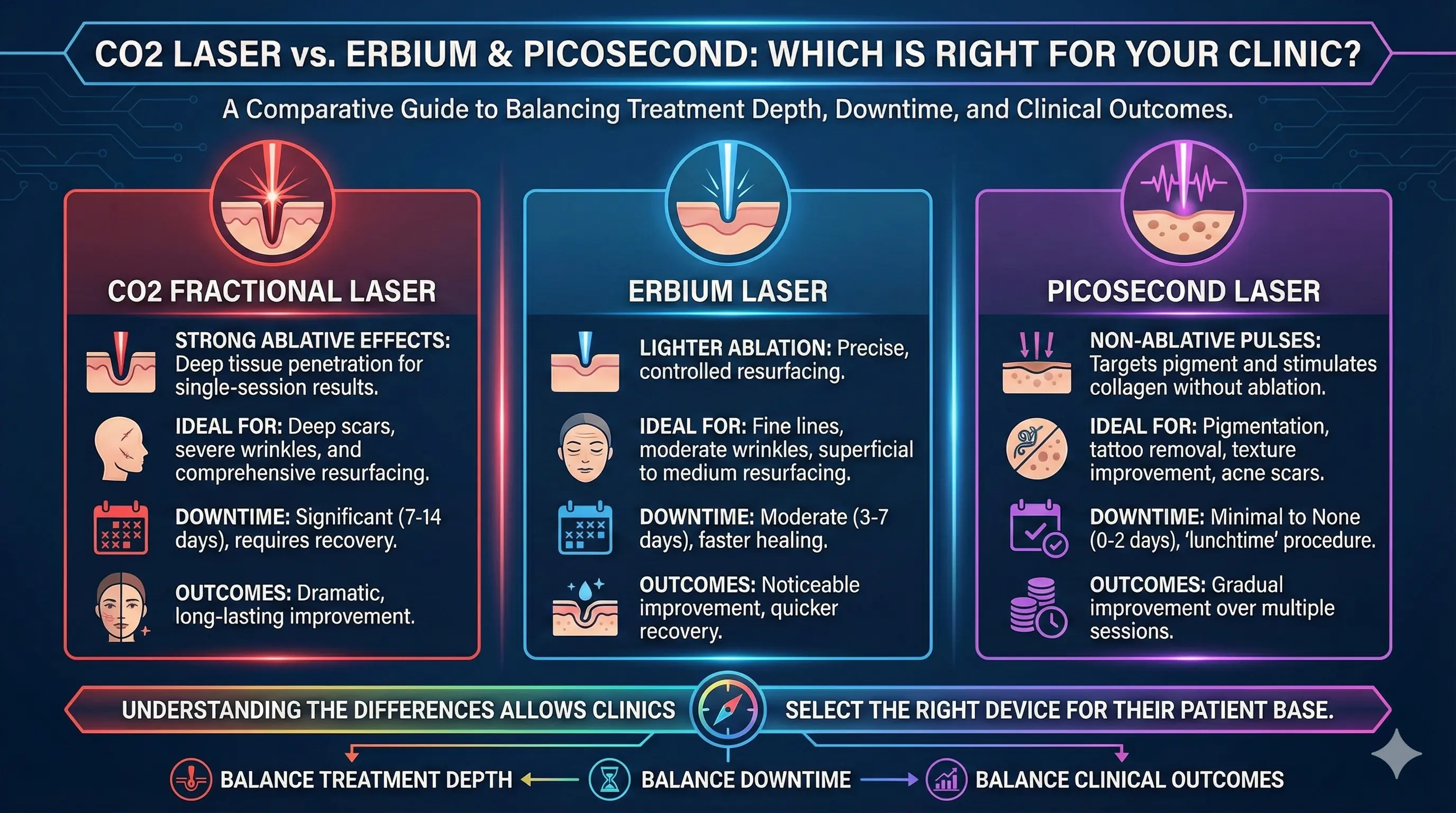 Láser fraccional de CO2: láser de CO2 vs. láser de erbio y picosegundo: ¿cuál es el adecuado para su clínica? - HUIMAIN