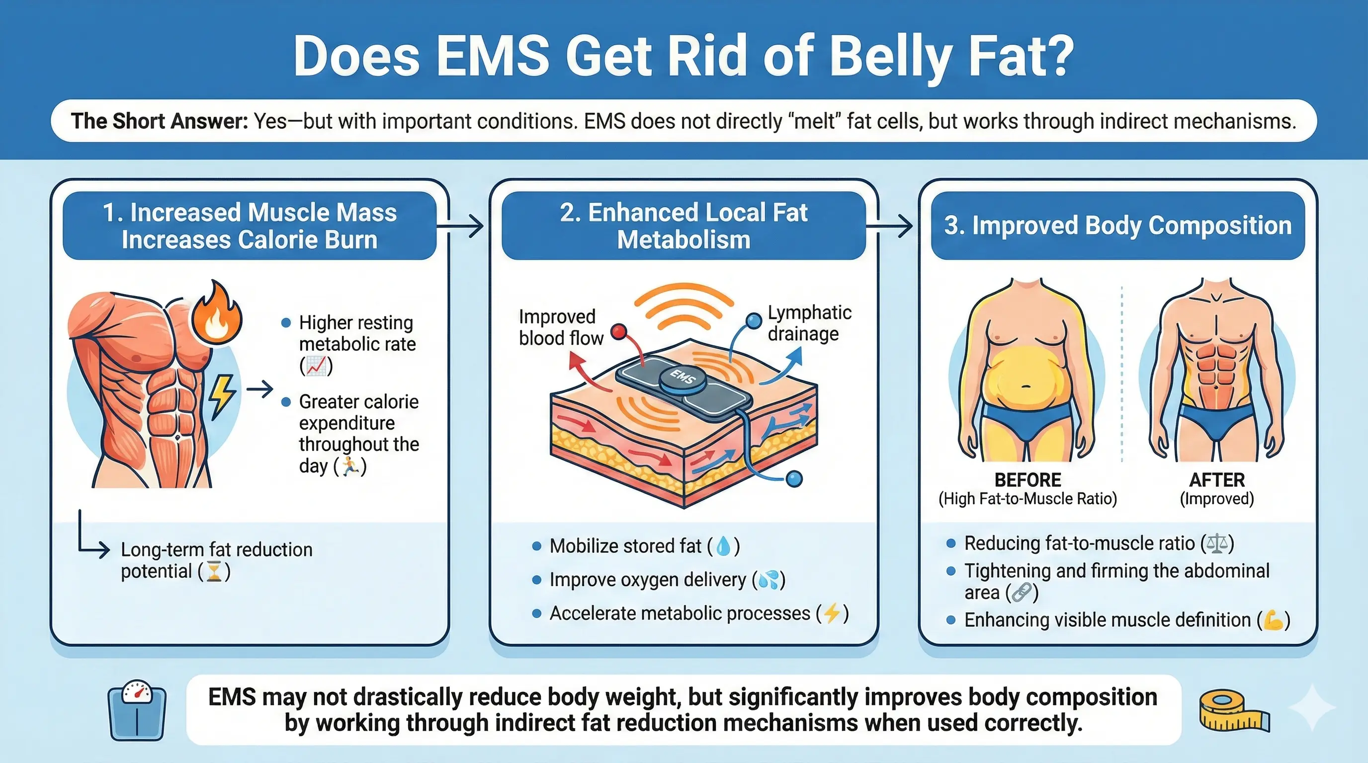 Does EMS Get Rid of Belly Fat