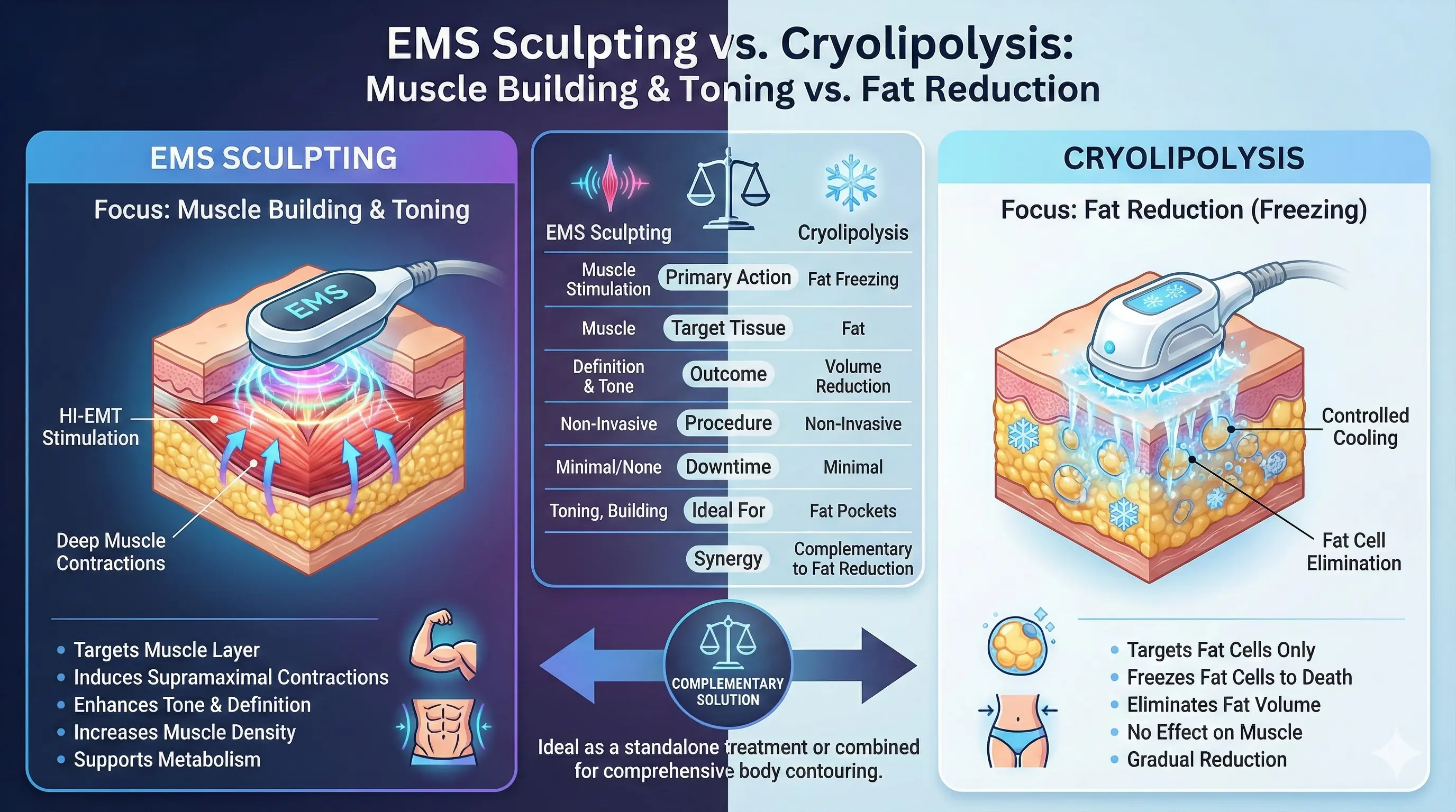 Comparación: EMS vs. Criolipólisis - HUIMAIN