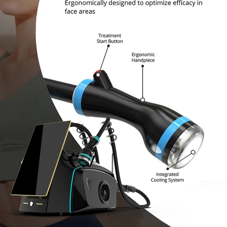 Máquina de tratamiento facial con pieza de mano ergonómica y refrigeración integrada - HUIMAIN
