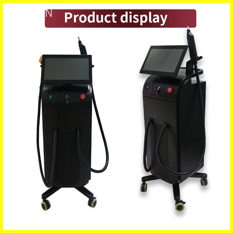 Two black medical aesthetic laser machines with touchscreens. - HUIMAIN