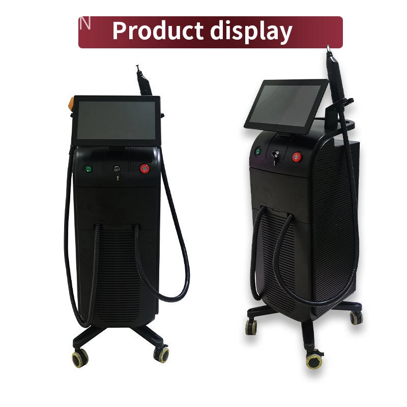 Two black medical aesthetic laser machines with touchscreens. - HUIMAIN