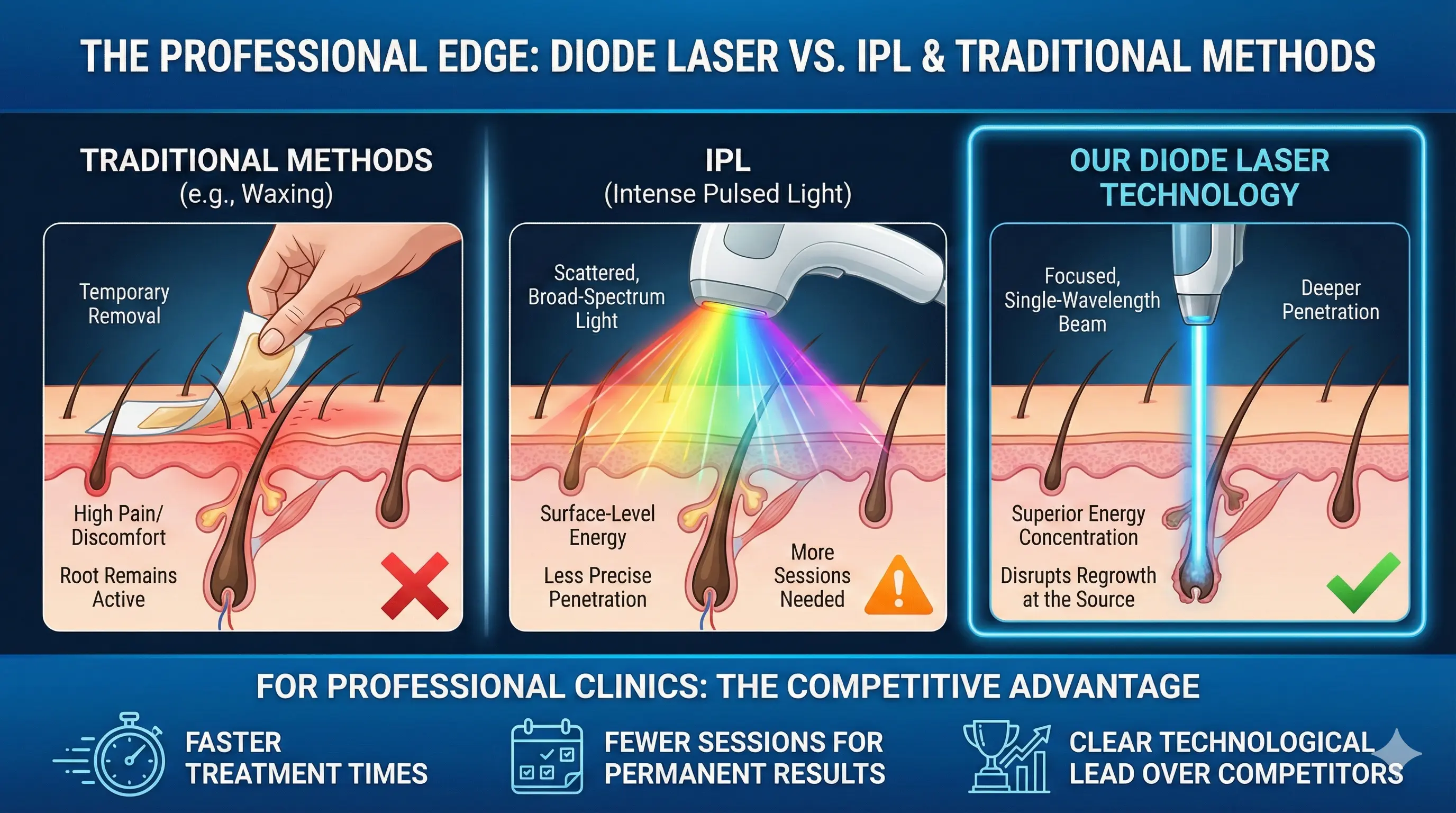 Laser Hair Removal Machine-Technology Comparison - HUIMAIN