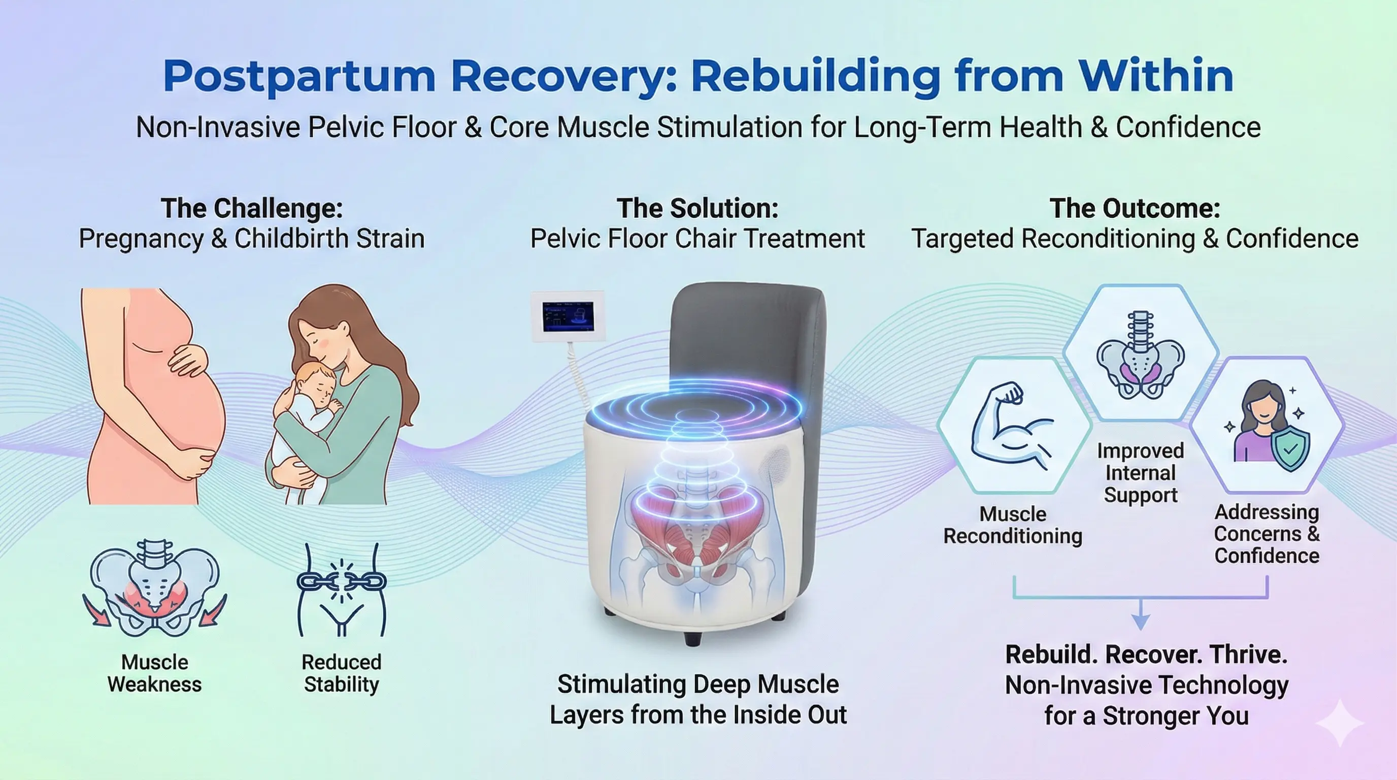 Pelvic Floor Chair -Postpartum Recovery Rebuilding from Within - HUIMAIN