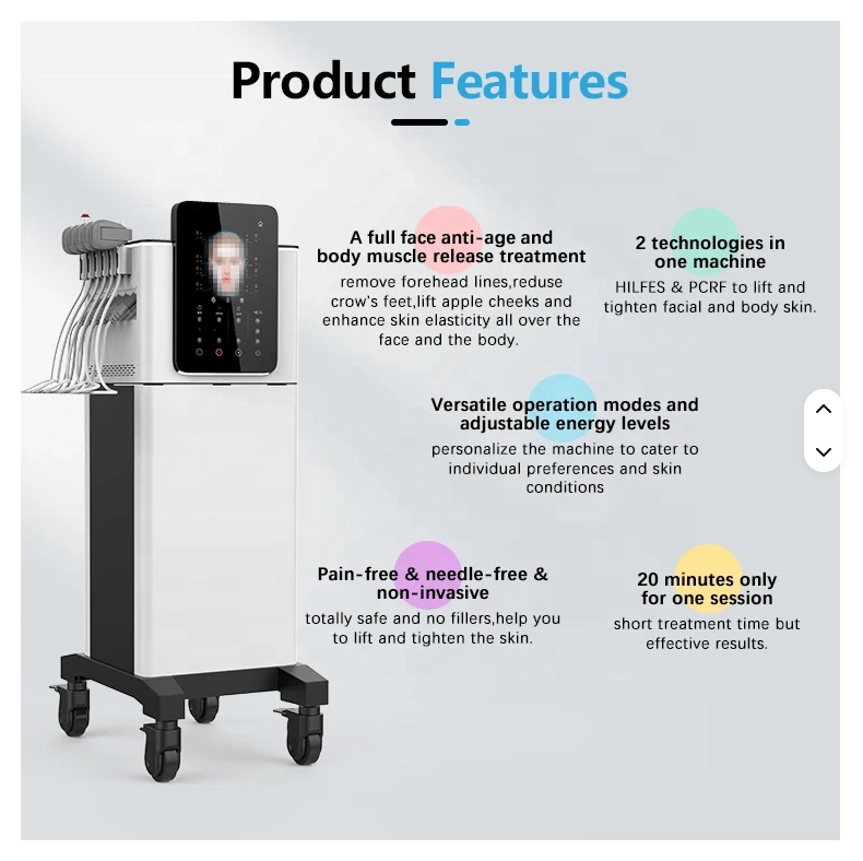 Portable skin tightening beauty device on rolling stand - HUIMAIN