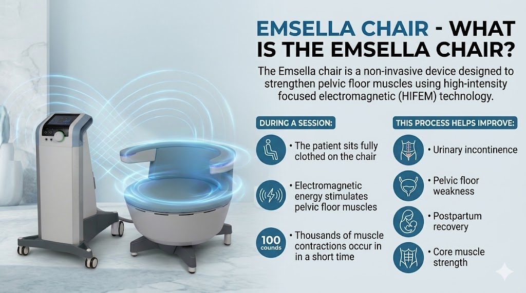 The Emsella chair is a non-invasive device designed