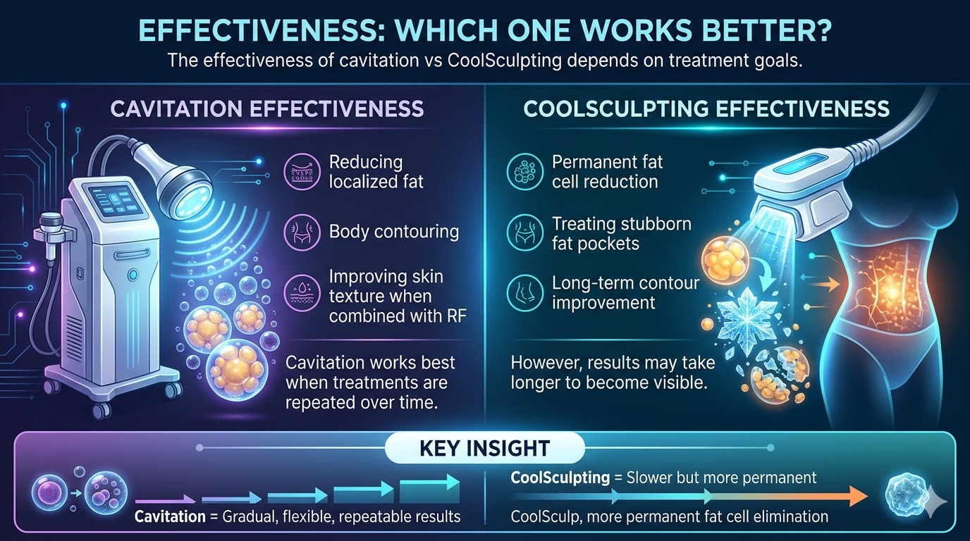 Which One Works Better Cavitation vs CoolSculpting